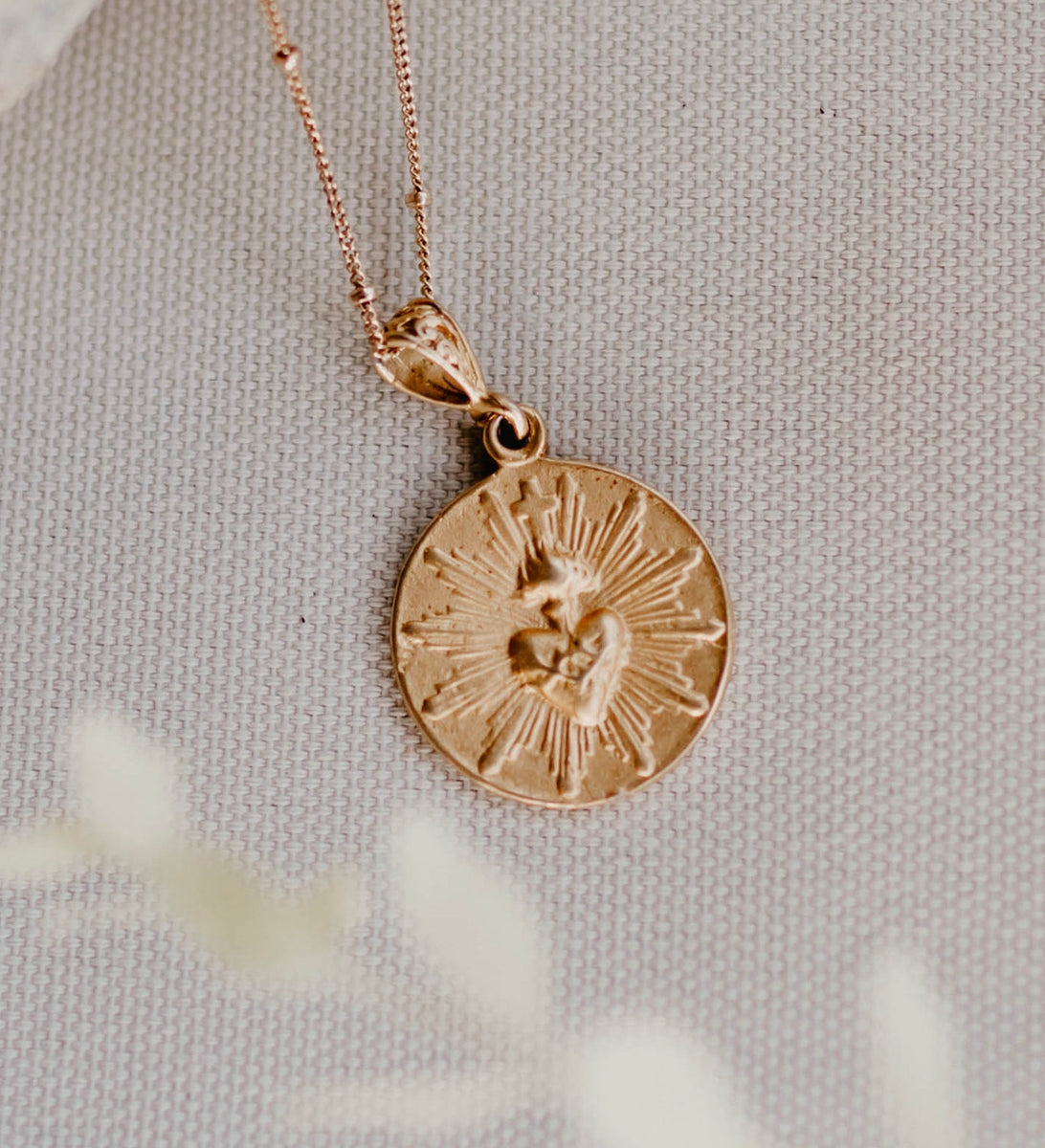 Catholic Necklace Sacred Heart Necklace The Little Catholic