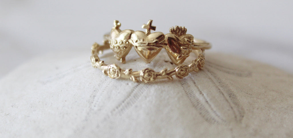 14K Gold Catholic Rings - Ethically Handmade in the USA – The Little ...