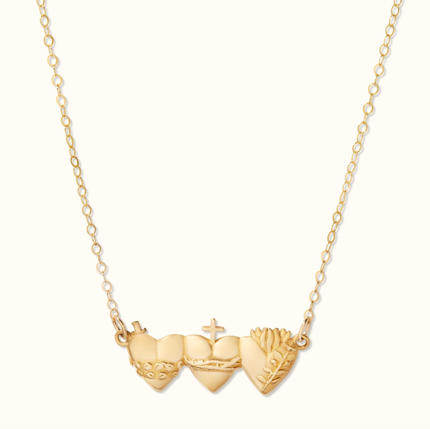 Holy family cheap hearts necklace