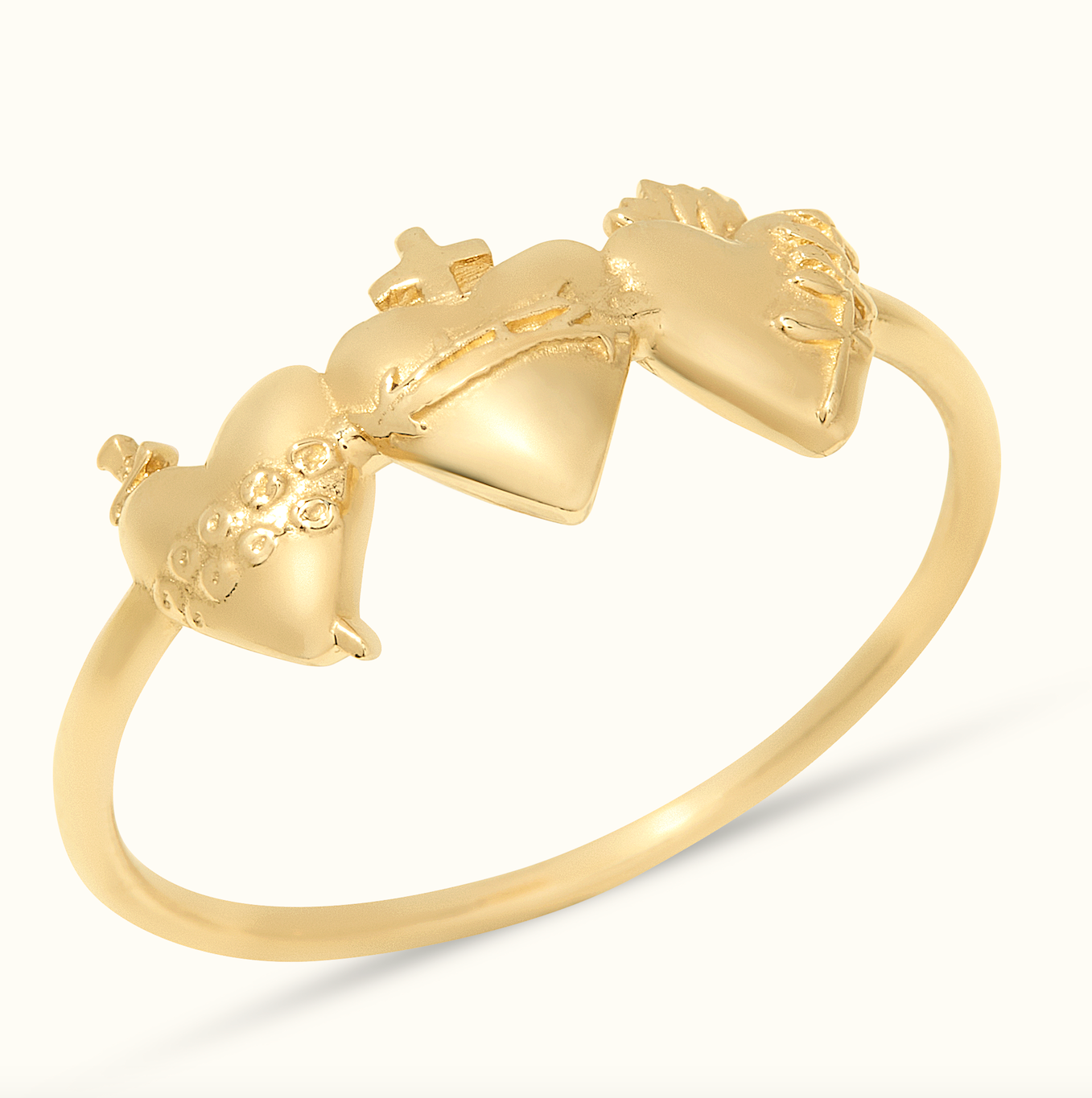 Holy Family Hearts® Ring in Gold Vermeil – The Little Catholic
