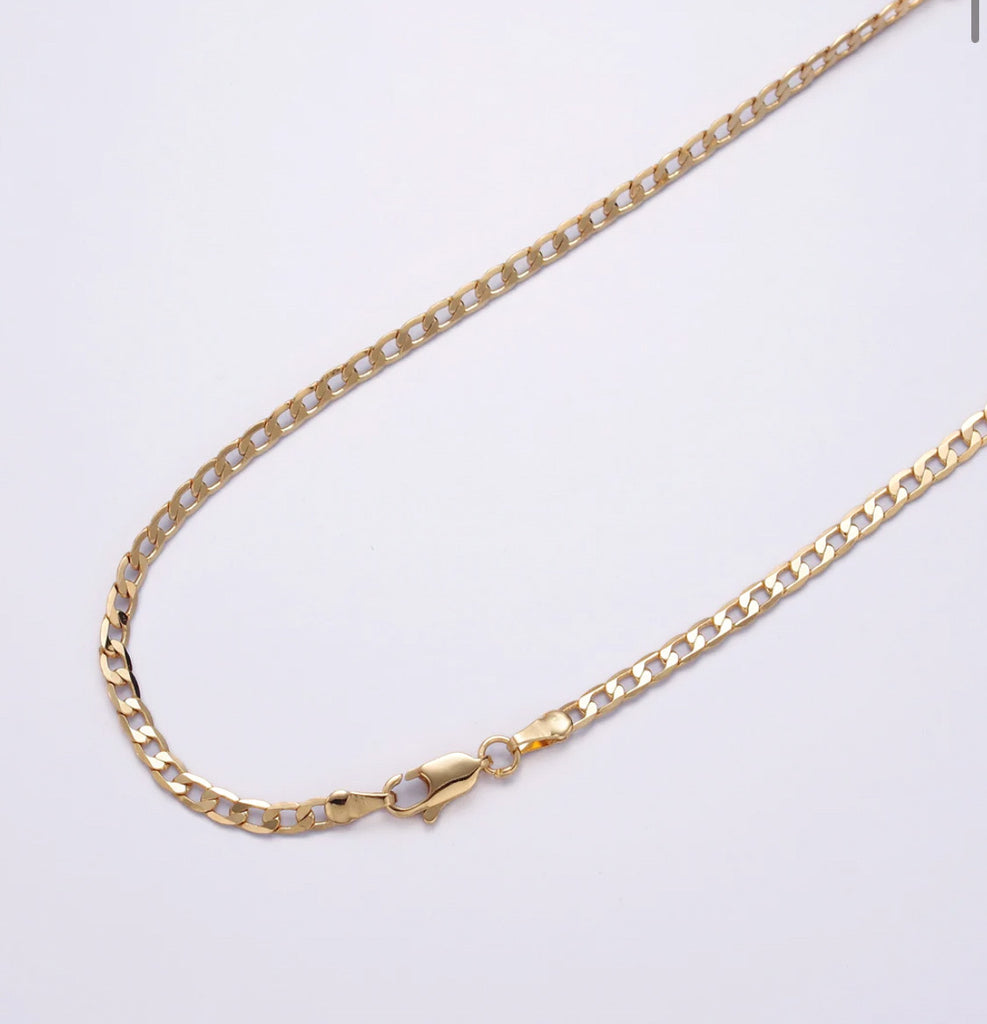 17.7" Gold Filled Cuban link curb chain