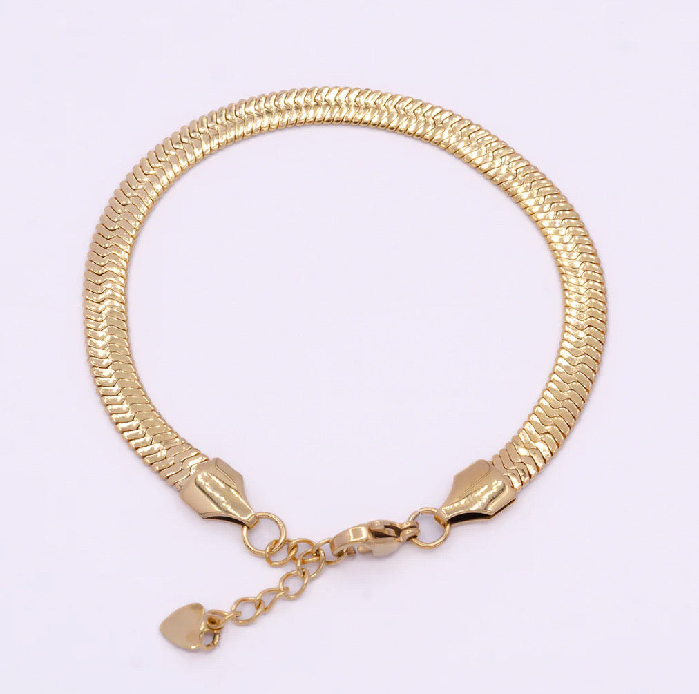 Snake Chain Bracelet in Gold Filled