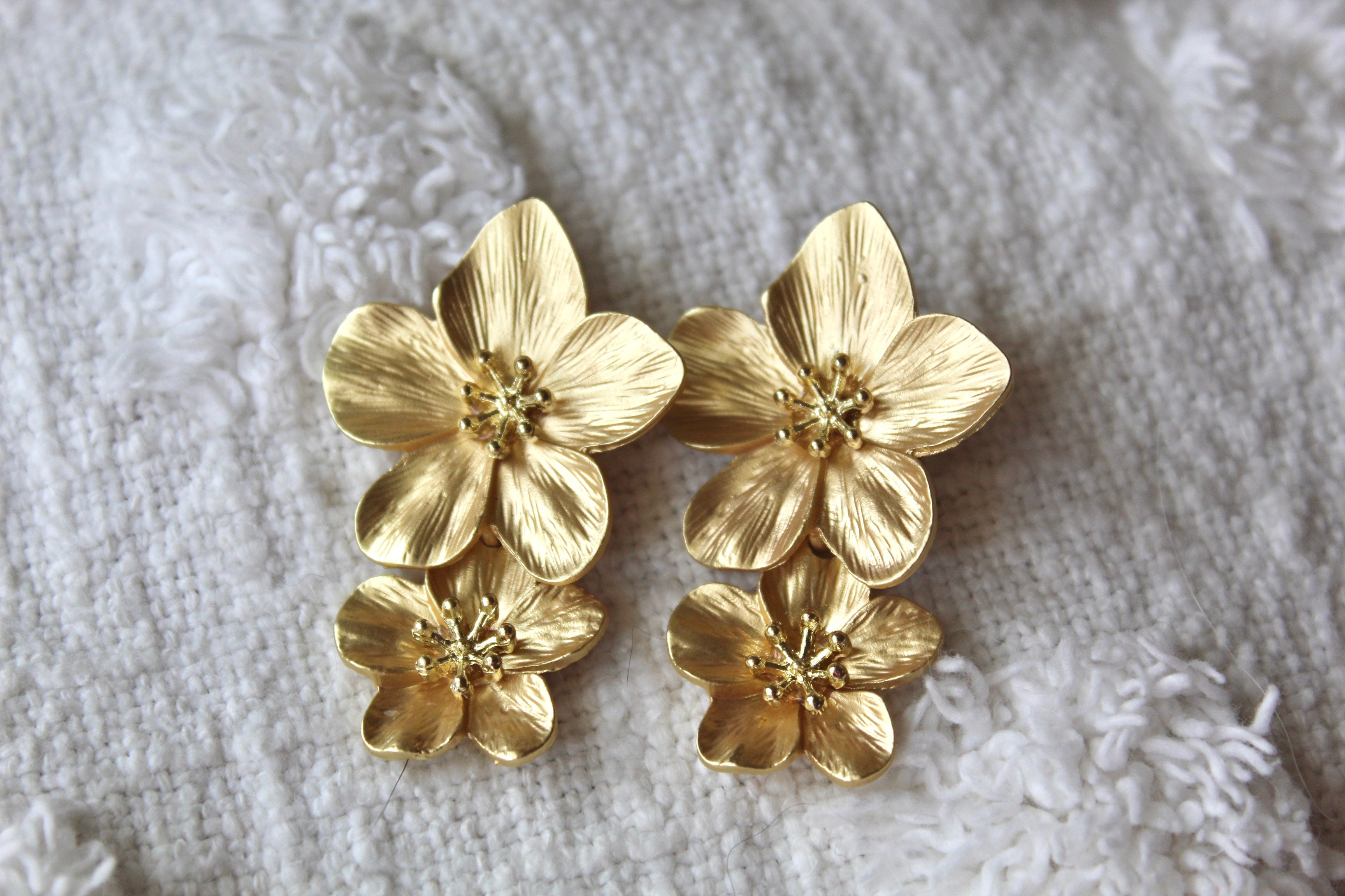 Flower Drop Earrings – The Little Catholic