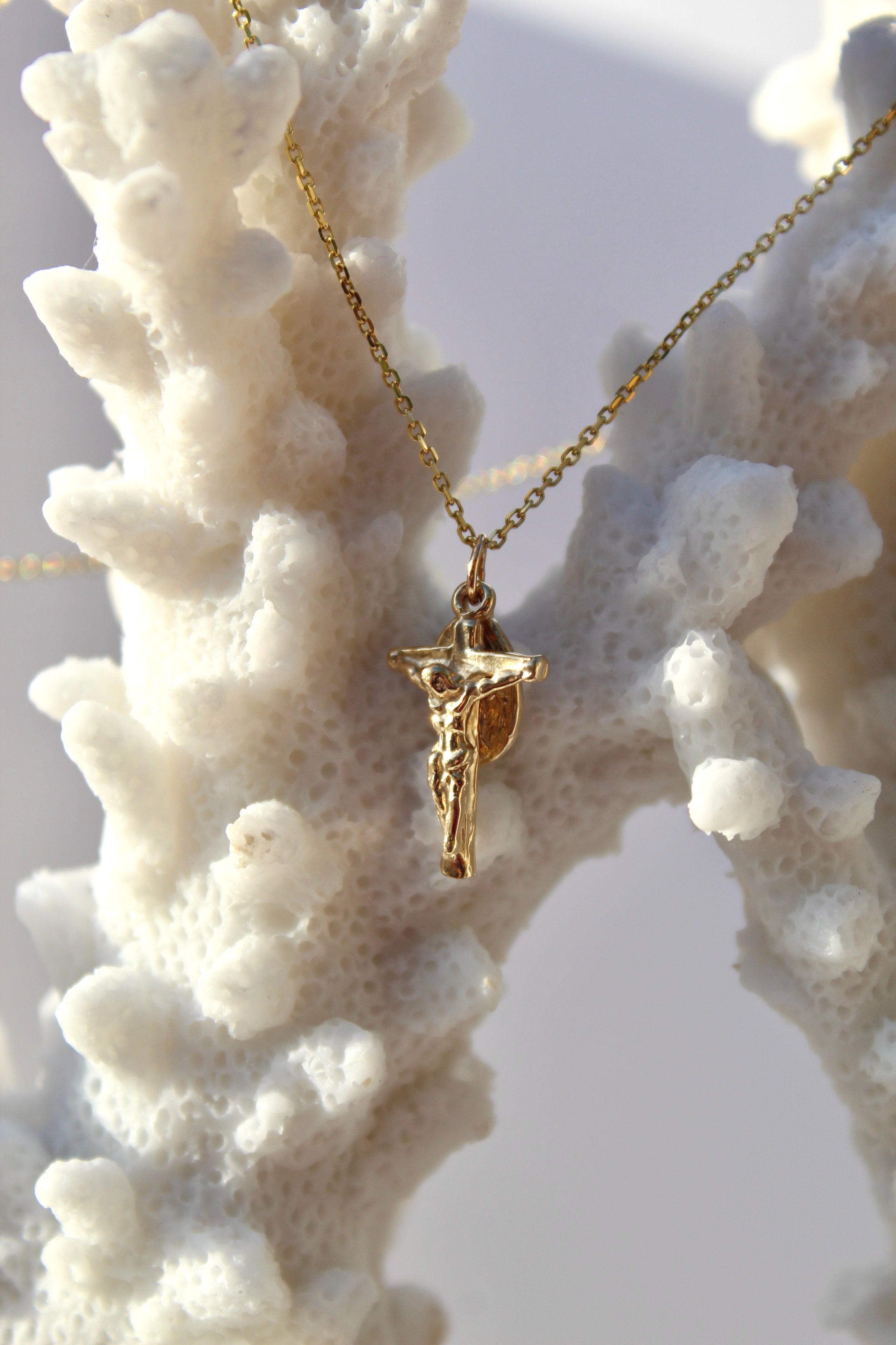 Buy Vintage 23K 980 Pure Gold Crucifix Cross Pendant. Online in India - Etsy