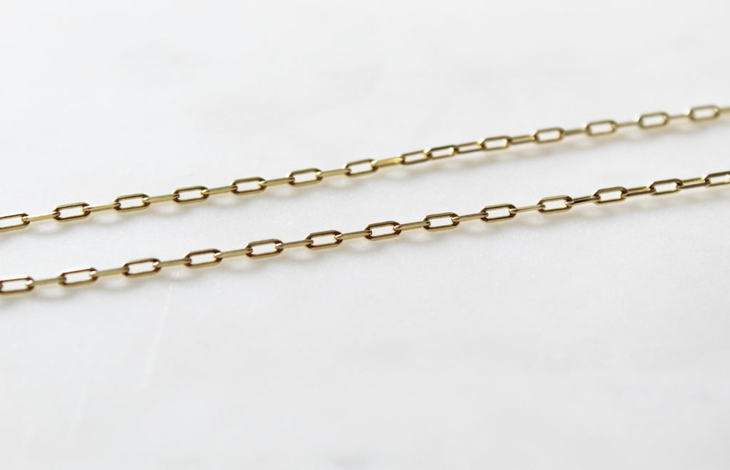 14K Gold paperclip chain