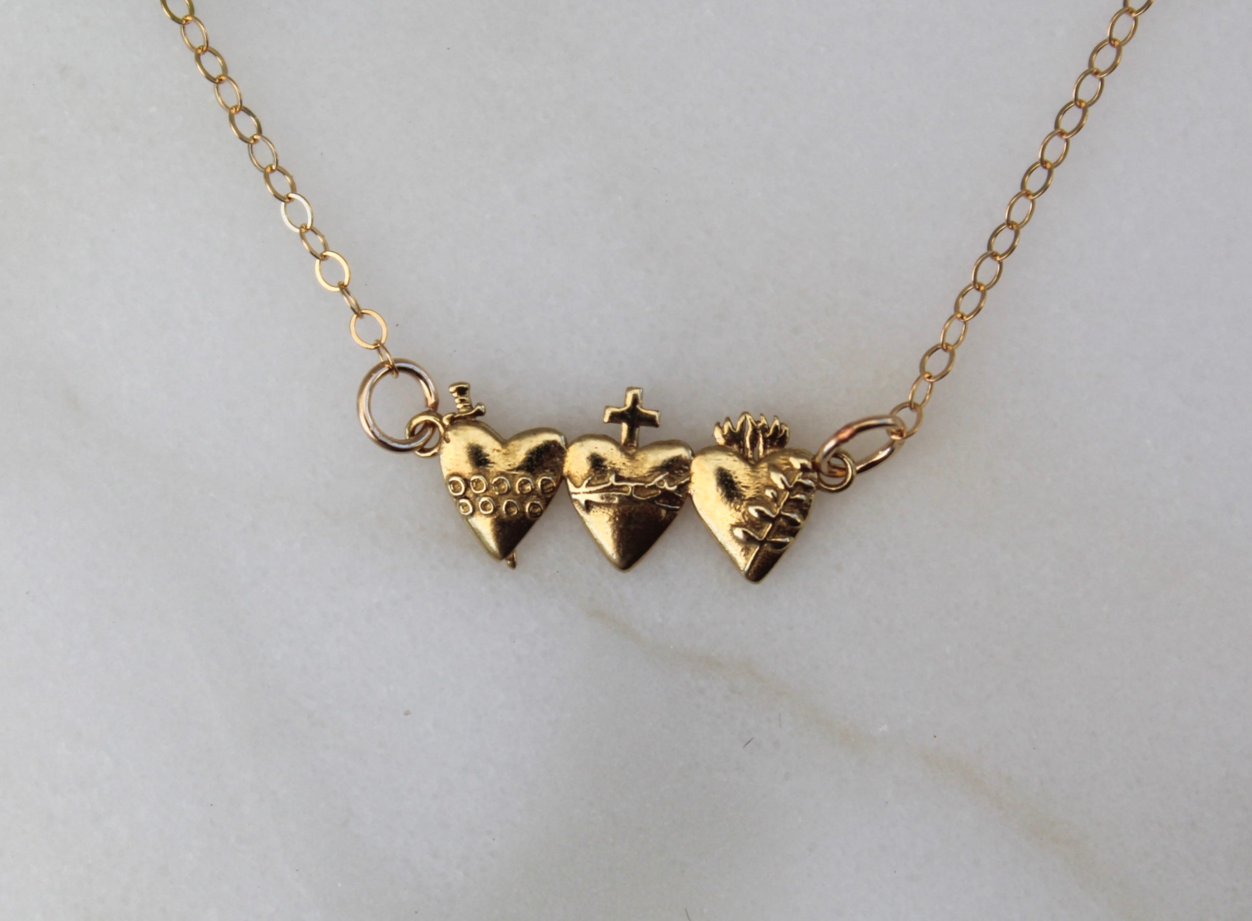 Hammered Triangular Brass Necklace - JUICY JEWELRY