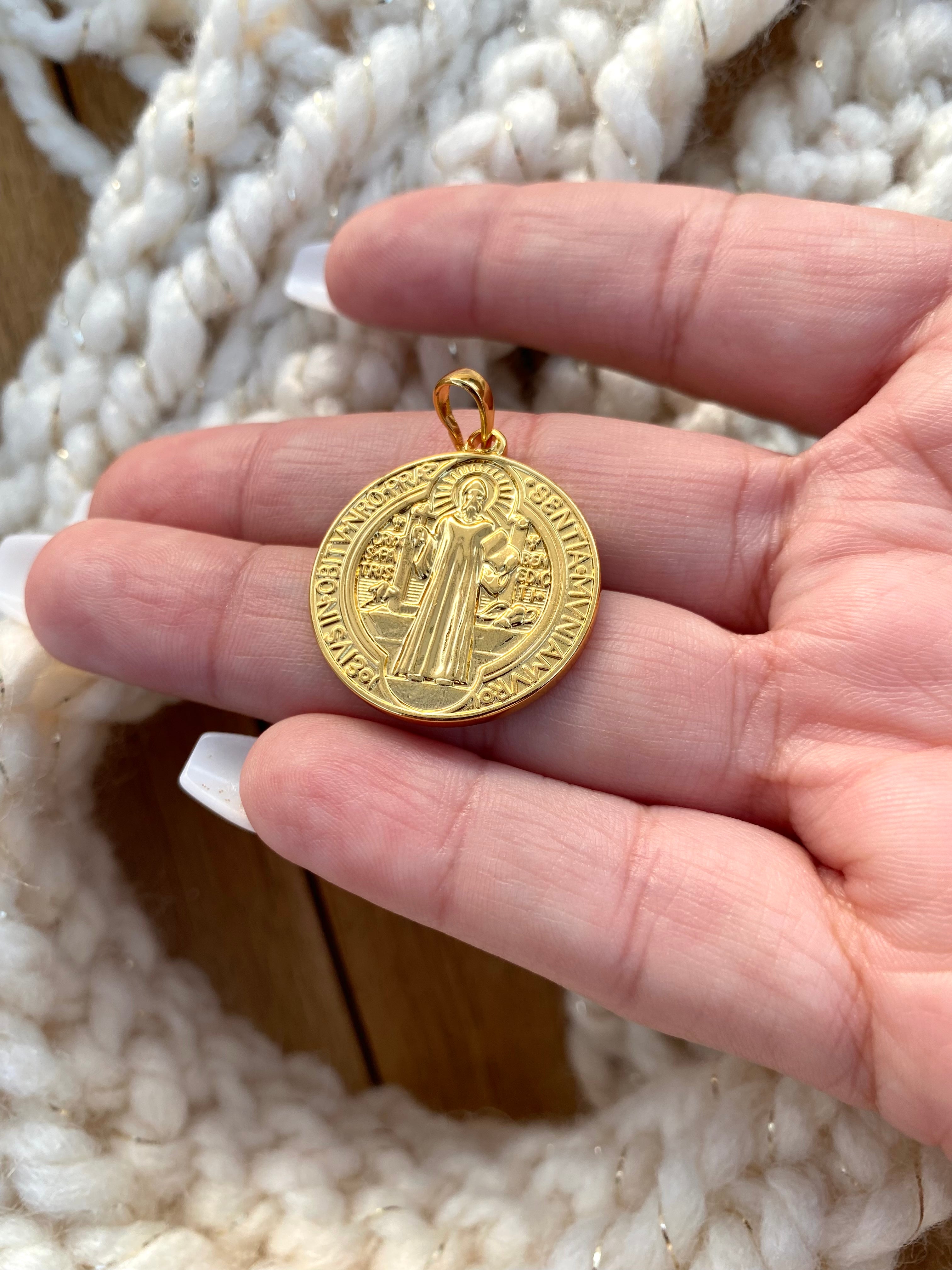 Gold Plated Saint Jude Pendant Necklace Chain San Judas Tadeo Jewelry –  Fran & Co. Jewelry Inc.