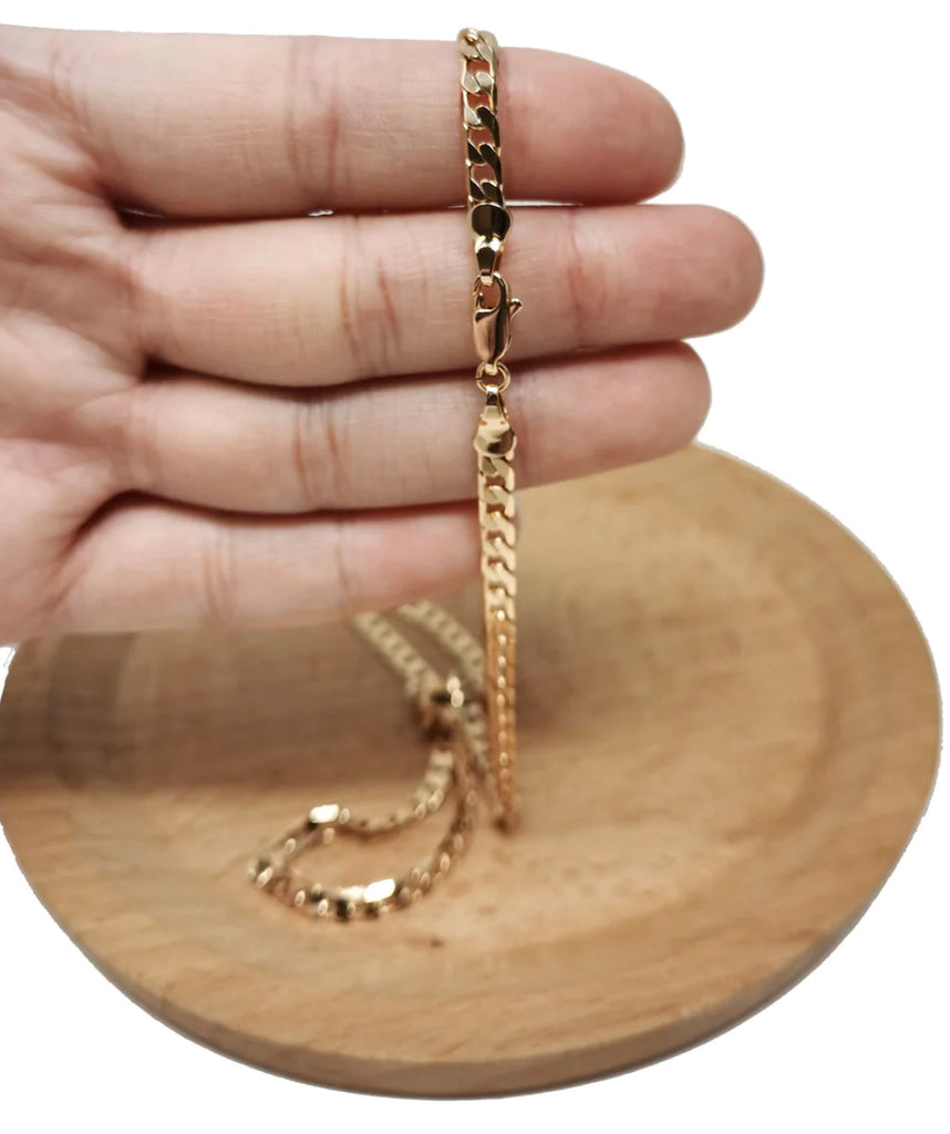 18K Gold Filled Cuban Link Curb Necklace