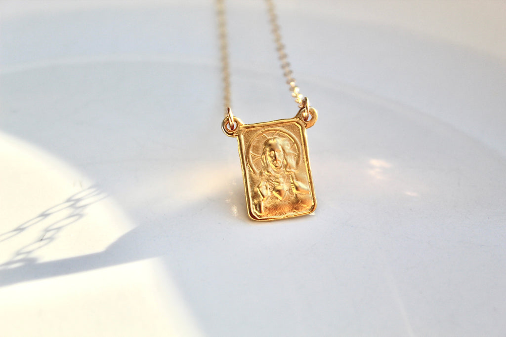 Dainty Necklace, Gold Necklace, Minimalist Catholic Necklace, Protecti –  Phoebe`s