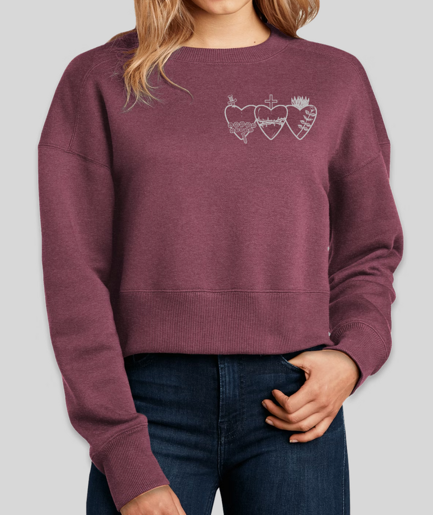 Holy Family Hearts Sweatshirt for Women 